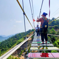 户外景区游乐设备悬索桥浮桥吊桥水上趣桥天空步道游乐园探险厂家