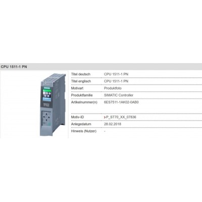 供应全新原装西门子6ES7511-1AK02-0AB0,SIMATIC S7-1500 CPU 1511-1 PN图4