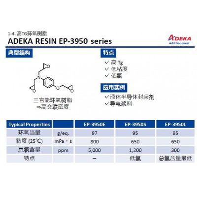 艾迪科高TG三官能环氧树脂EP-3950E EP-3950S EP-3950L图1