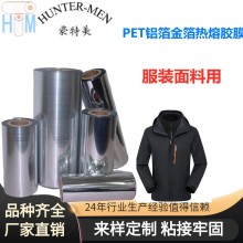 PET铝箔金箔彩色服装装饰刻字膜专用PES溶剂胶水复合热熔胶膜