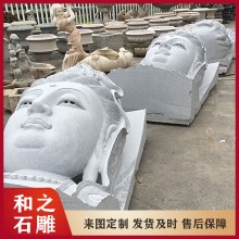 汉白玉石雕观音佛像大型寺庙 6.8米石