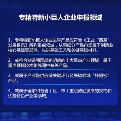 专精特新企业申报服务图2