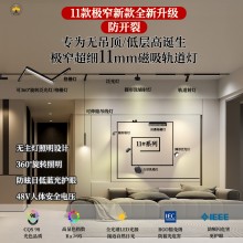 无主灯家用嵌入式极窄磁吸灯轨道灯0-10V调光DALI调色米家Zigbee