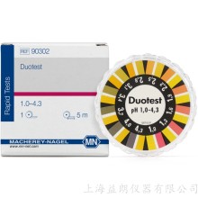 Duotest pH 1.0-4.3 两个指标区pH测试纸 MN 90302