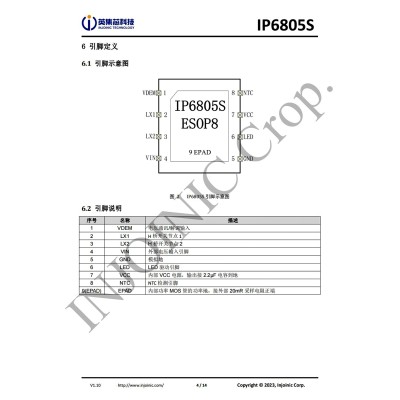 英集芯IP6805S极简BOM无线充电发射端控制SOC芯片5W输出功率图3