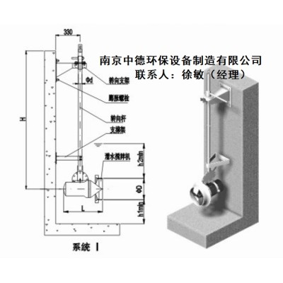 MA1.5/8-400/3-740不锈钢潜水搅拌机选型原则及安装剖面图；厌氧池池混合潜水搅拌器结构特点图2